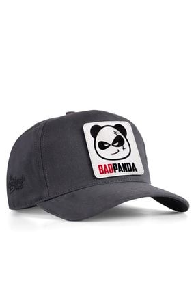 V1 Unisex Baseball Panda2 Hayvan Logolu Antrasit Cap Şapka BBV1ANRSTFLSZSPK