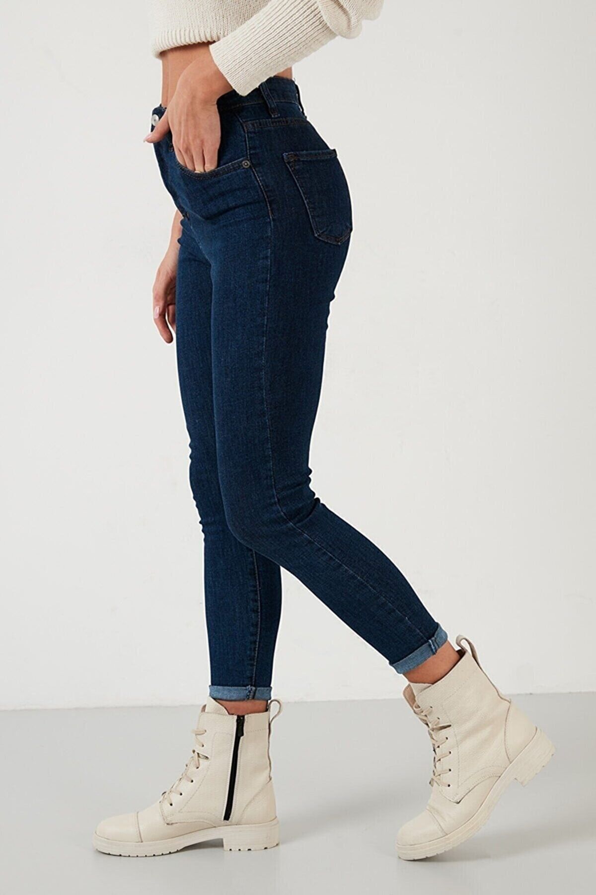 VEGA Women s Blue High Waist Ankle Length Slim Leg Skinny Lycra