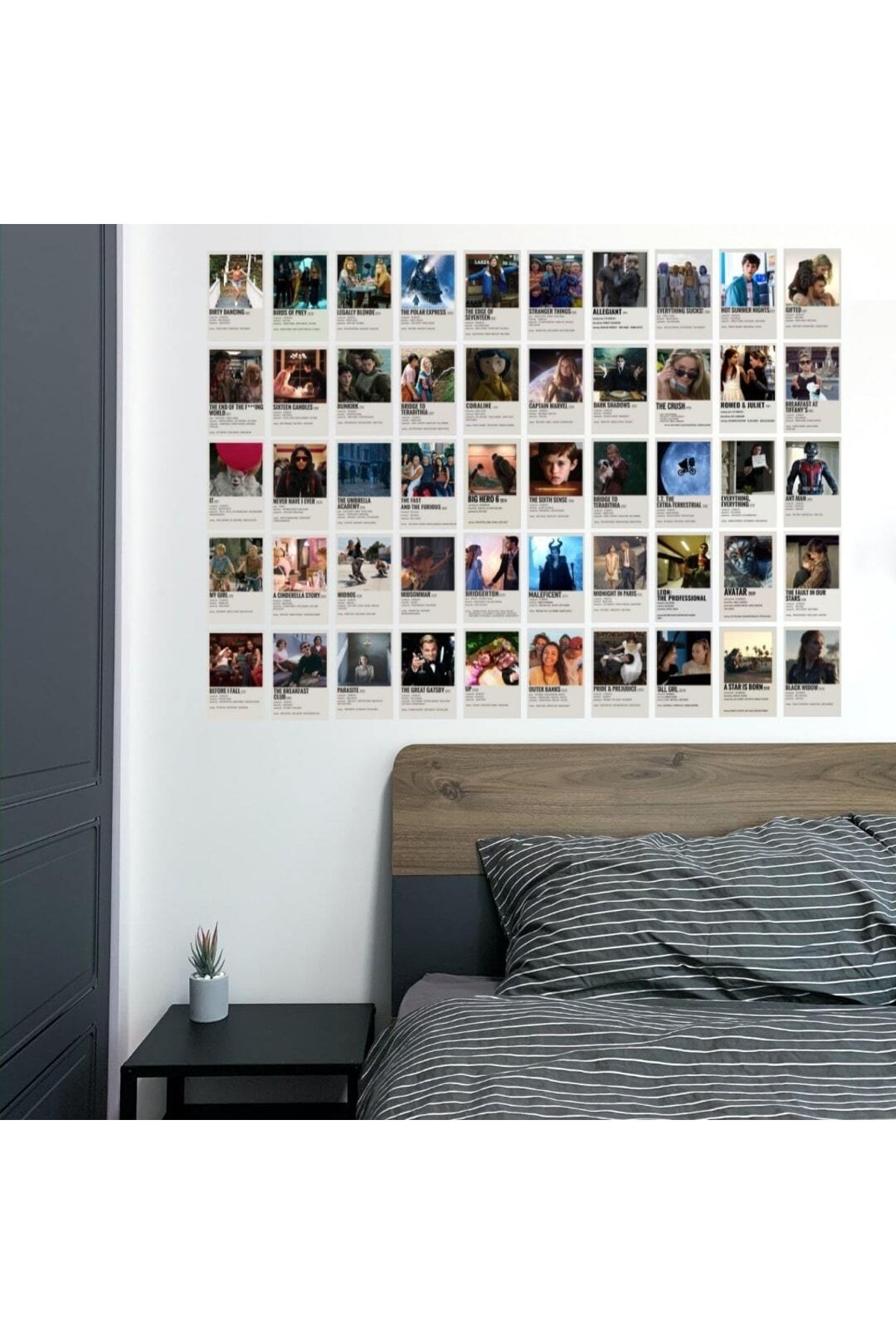 Postifull Film Afişleri Polaroid Duvar Poster Seti - Arkası Yapışkanlı Poster Kolaj Seti - 50 Adet VB10699