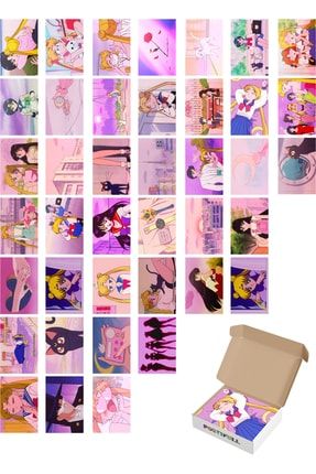 Anime Duvar Posteri Kolaj Seti - 40 Adet - Arkası Yapışkanlı Poster Seti - 10cm*15cm - Kutulu Set kolaj5kanime