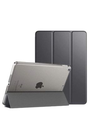 Apple iPad 7. 8. 9. Nesil 10.2 Uyumlu Kılıf Pu Deri Smart Case 2021 2020 2019 Siyah smrt-ip9