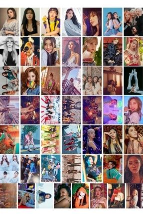 Mamamoo Poster Seti, Arkası Yapışkanlı K-pop Kız Grubu Poster Kolaj Seti - 50 Adet, 10cm*15cm kolaj169mamamoo50