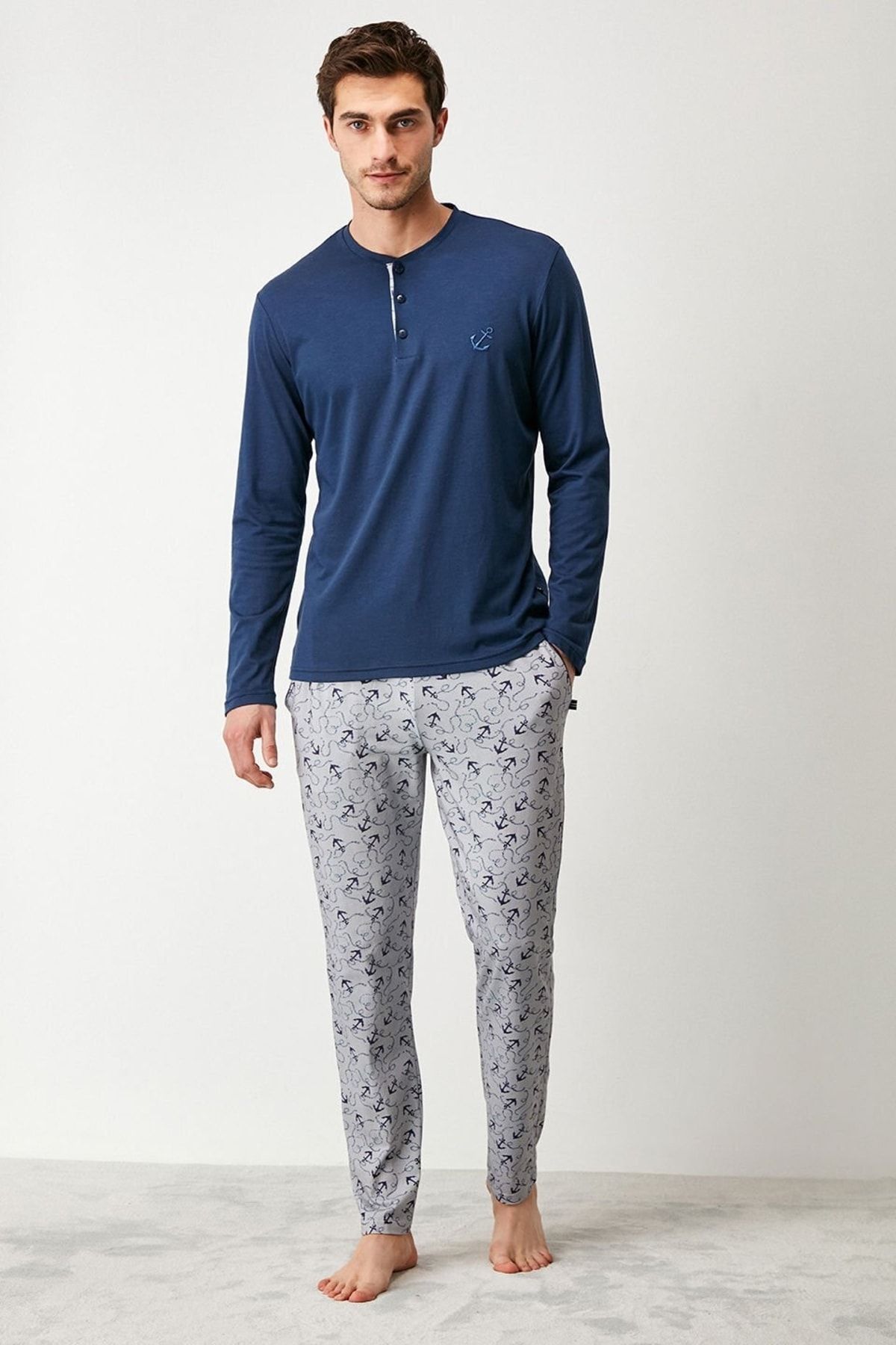 Nautica Çapa Desenli Pijama Takımı