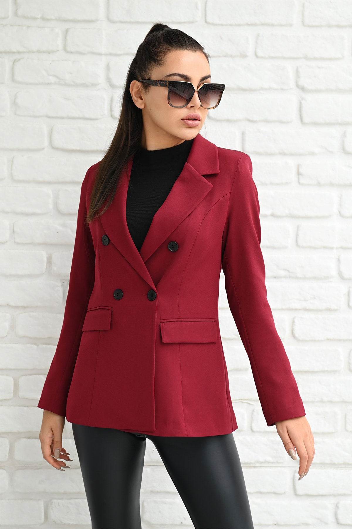 Koza Butik Kadın Astarlı Blazer Ceket 0101-22