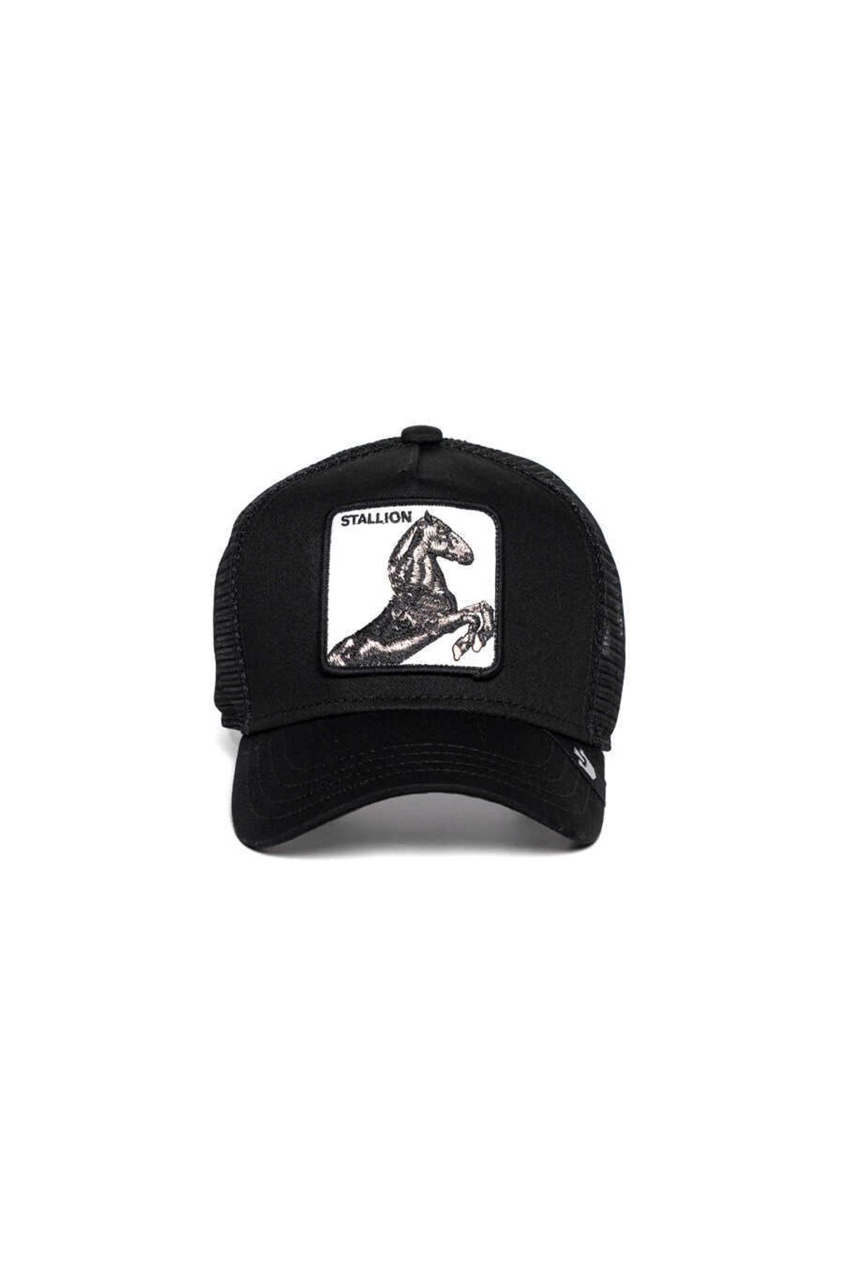 GOORIN BROS. Trucker-pet met motiefpatch, model 'The Stallion' in zwart