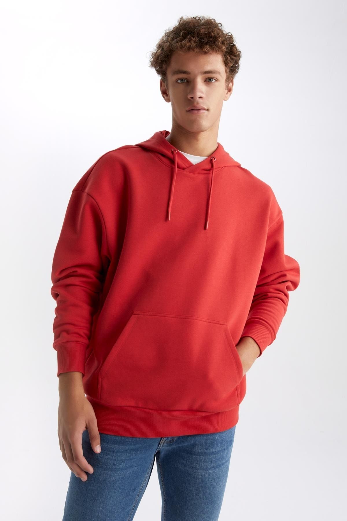 Oversize Fit Kapüşonlu Sweatshirt