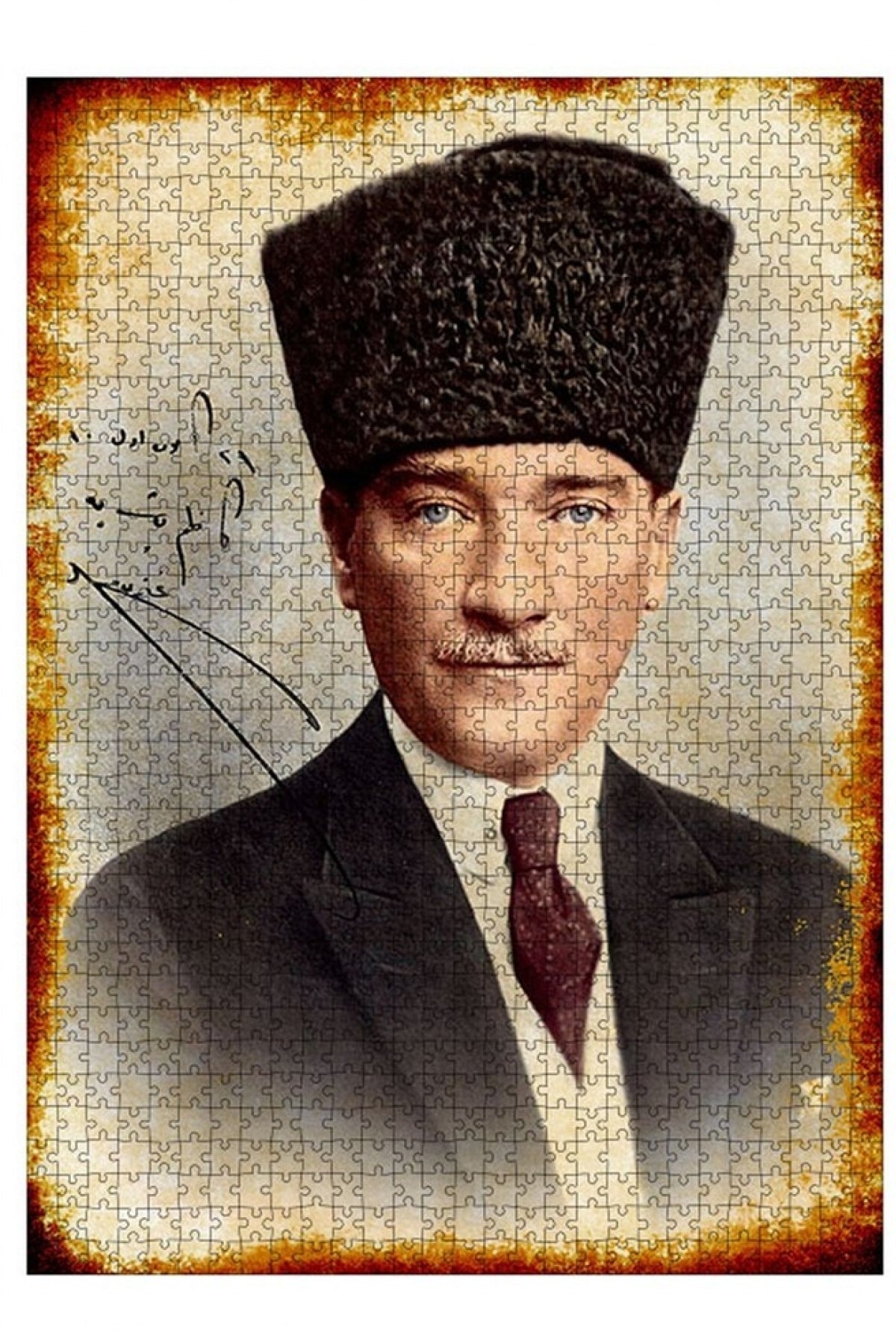 Tablomega Ahşap Mdf Puzzle Yapboz Retro Atatürk Posteri 1000 Parça 50*70 Cm