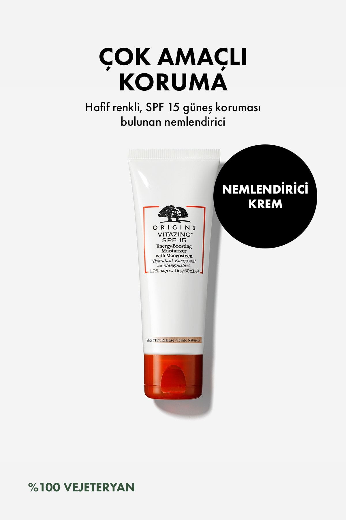 Origins VitaZing SPF 15 Canlandırıcı ve Aydınlık Görünüm Veren Renkli Nemlendirici 50 ML