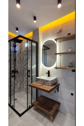 80*50 Oval Ledli Ayna Banyo Aynası Tuvalet Aynası 01254578