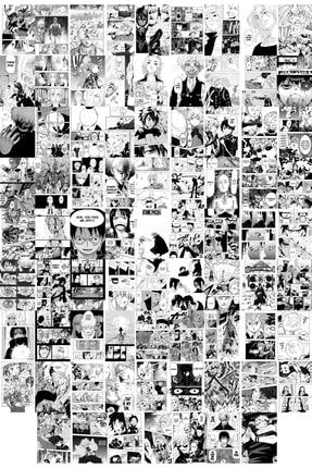 Anime Poster Seti, Arkası Yapışkanlı 80 Adet Manga Poster Kolaj Seti, Anime Hediyelik, Kutulu Set kolaj165mangakarışık160
