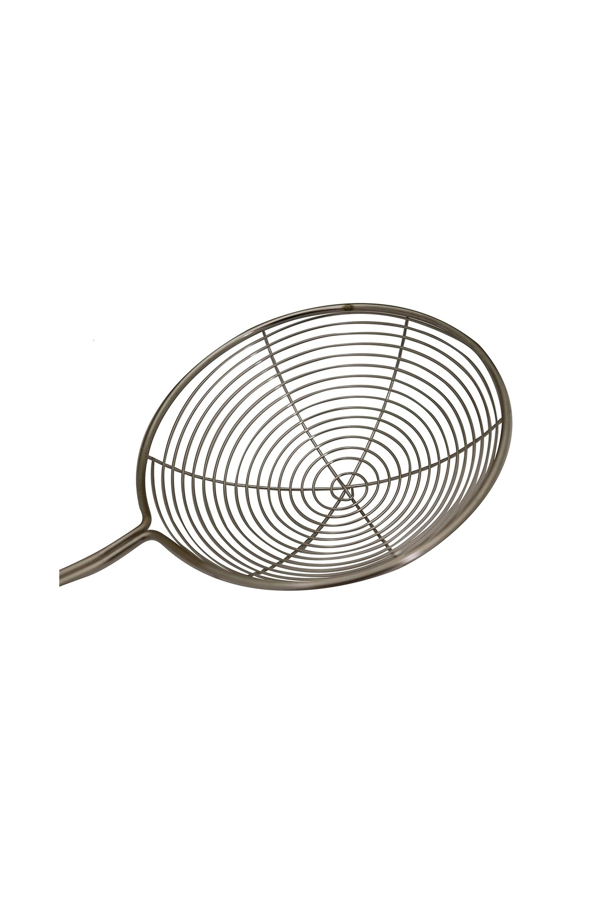 Paslanmaz Çelik Kızartma Kevgiri Yağ Süzgeci Metal Saplı Kevgir Kepçe 36cm