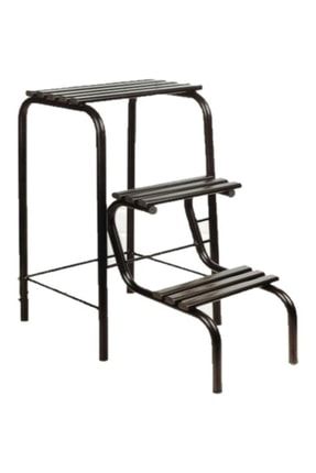 Metal Açılır Katlanır Tabureli Merdiven Sandalye Siyah P13238S4317