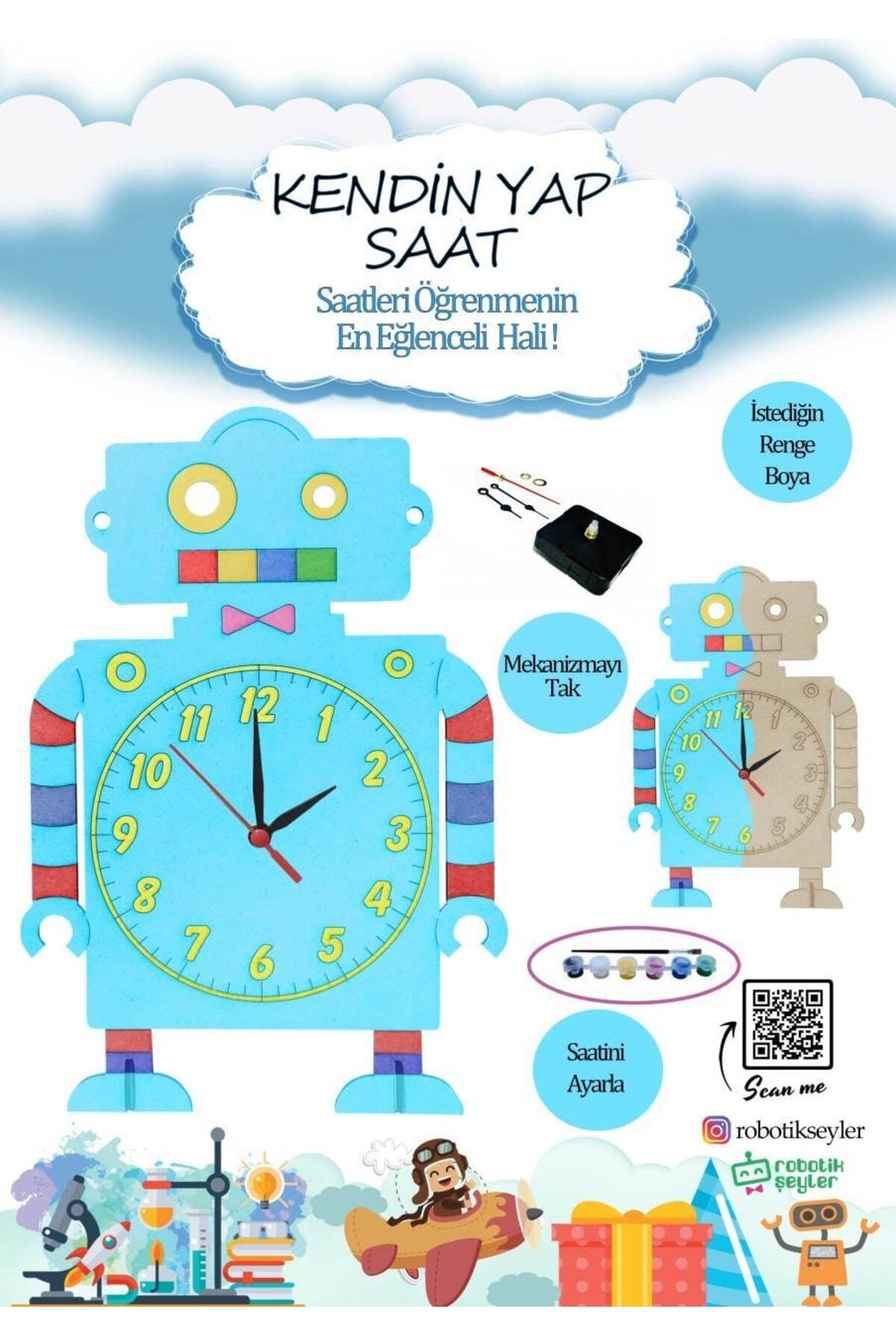 robotikşeyler Robot Model Kendin Yap Saat Seti