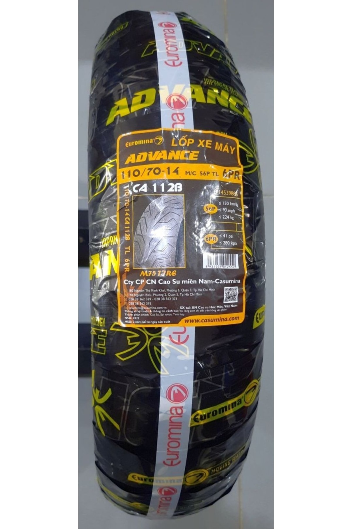 EUROMINA 110/70-14 56p 6kat Ca112b Advance Dubleks Lastik (1107014) Vietnam 2022 Üretimi