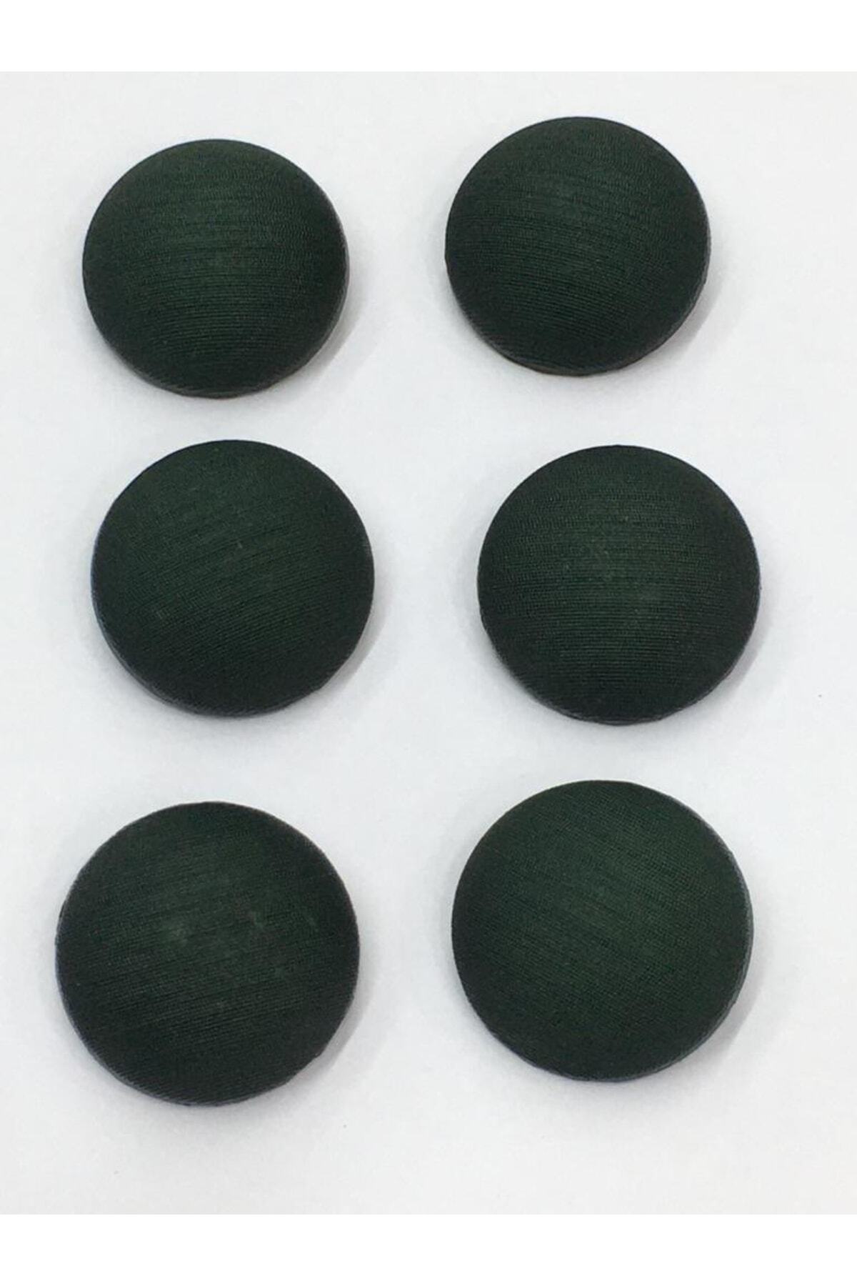 Italian Matte Pearl Curved Model Cardigan Vest Button Set Set of 6 Emerald Green 1.5 Cm