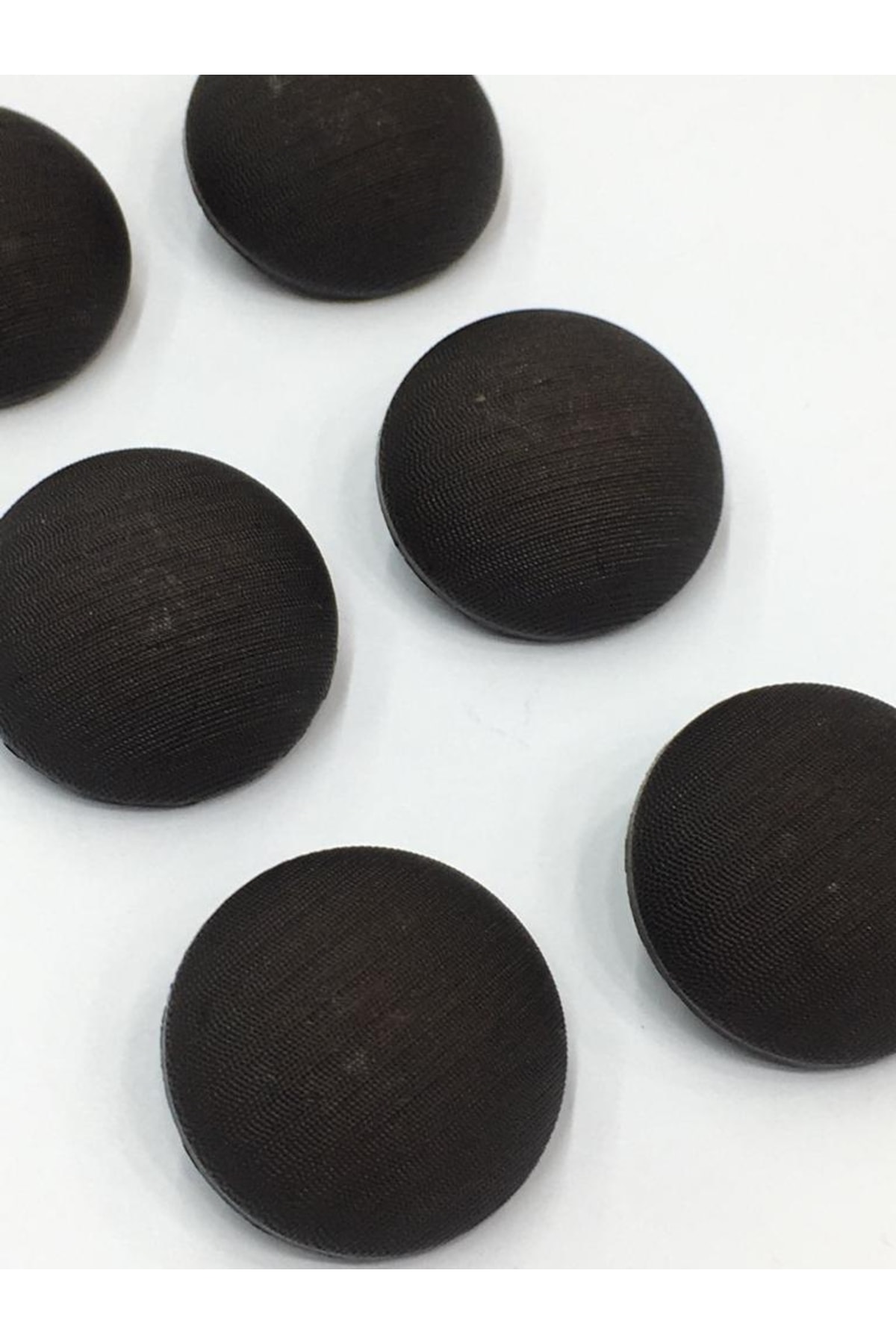 Italian Matte Pearl Curved Model Cardigan Vest Button Set Set of 6 Dark Brown 1.5 Cm