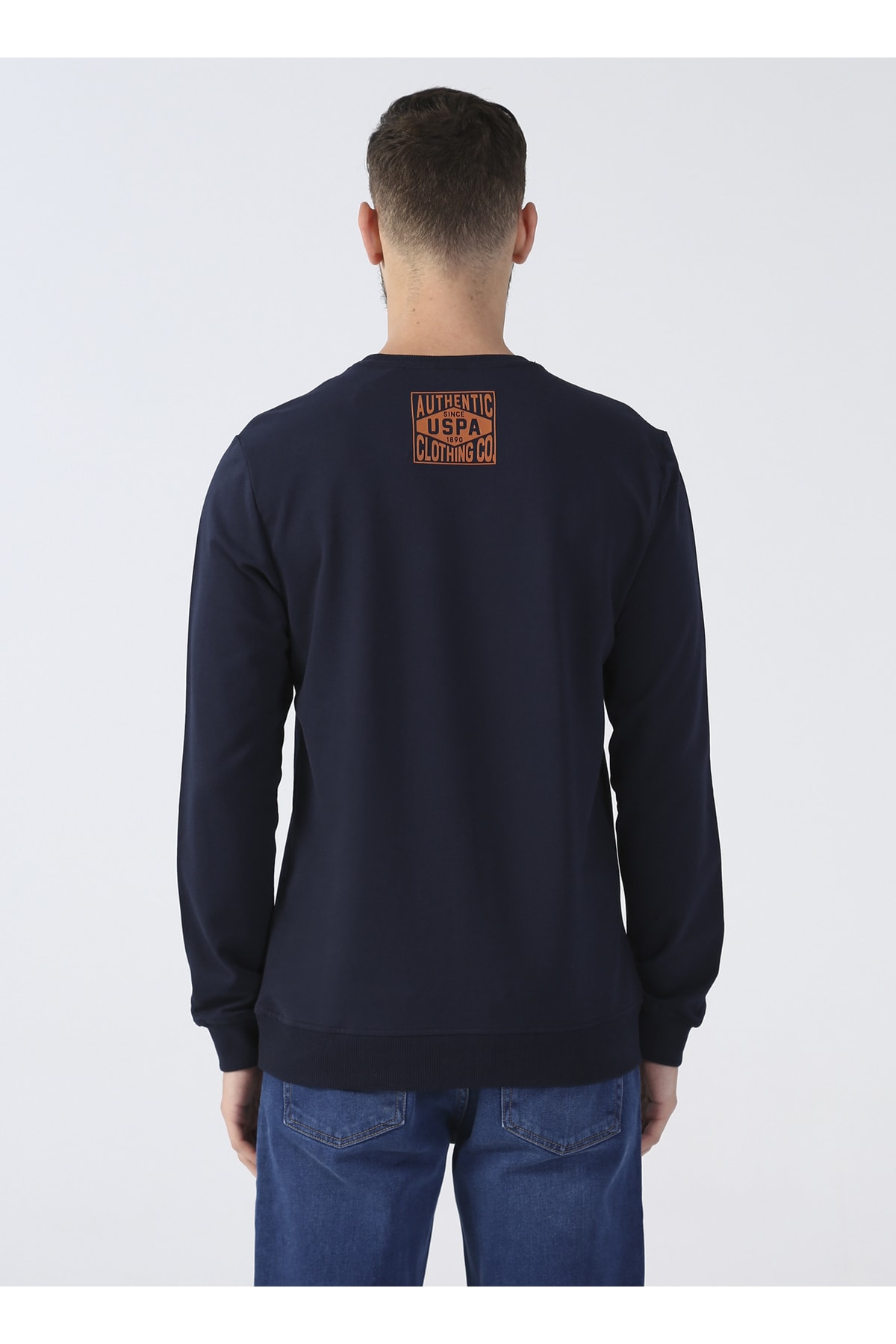 سویشرت مردانه آبی سرمه ای یو اس پولو | 5002938906 اورجینال - تصویر 4