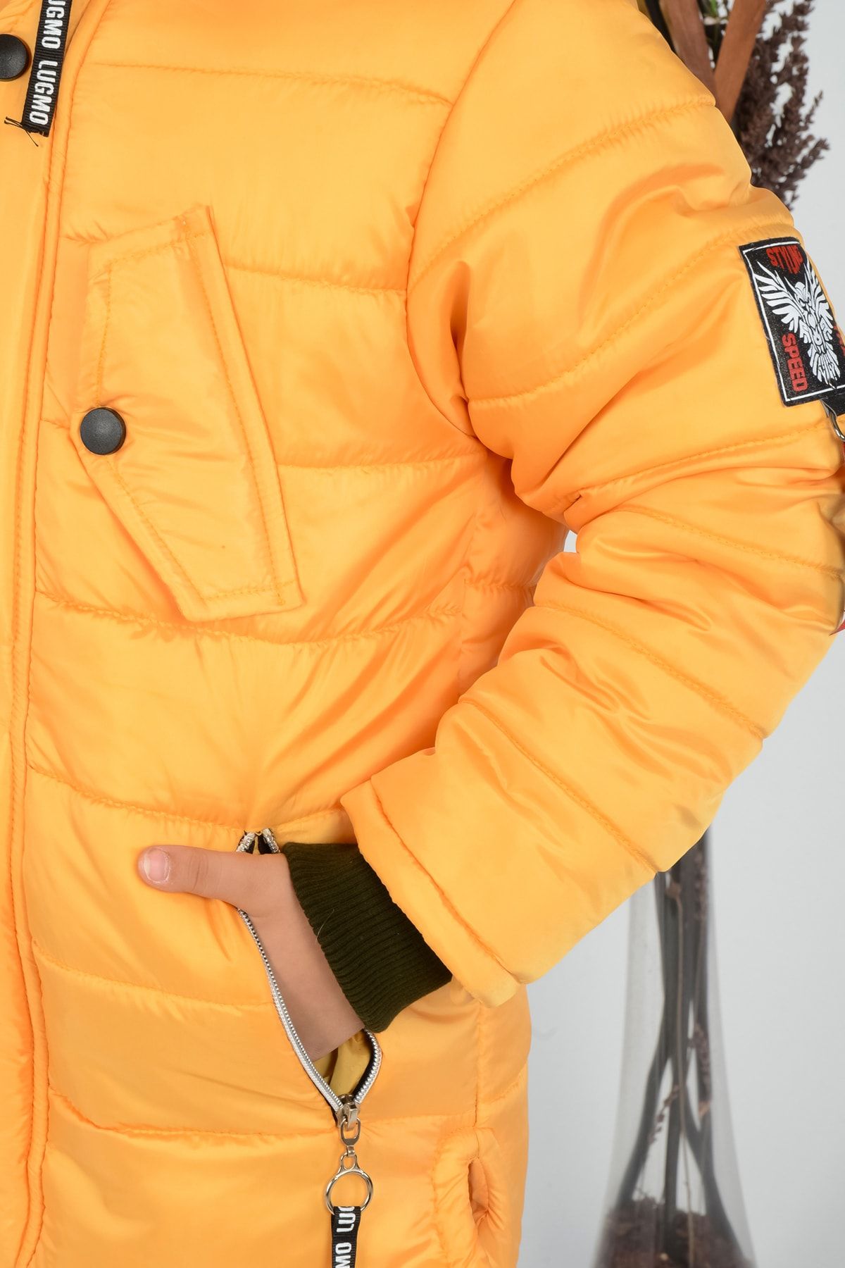 LUGMO-Boy's Jacket Coat Verona Furry Yellow 4