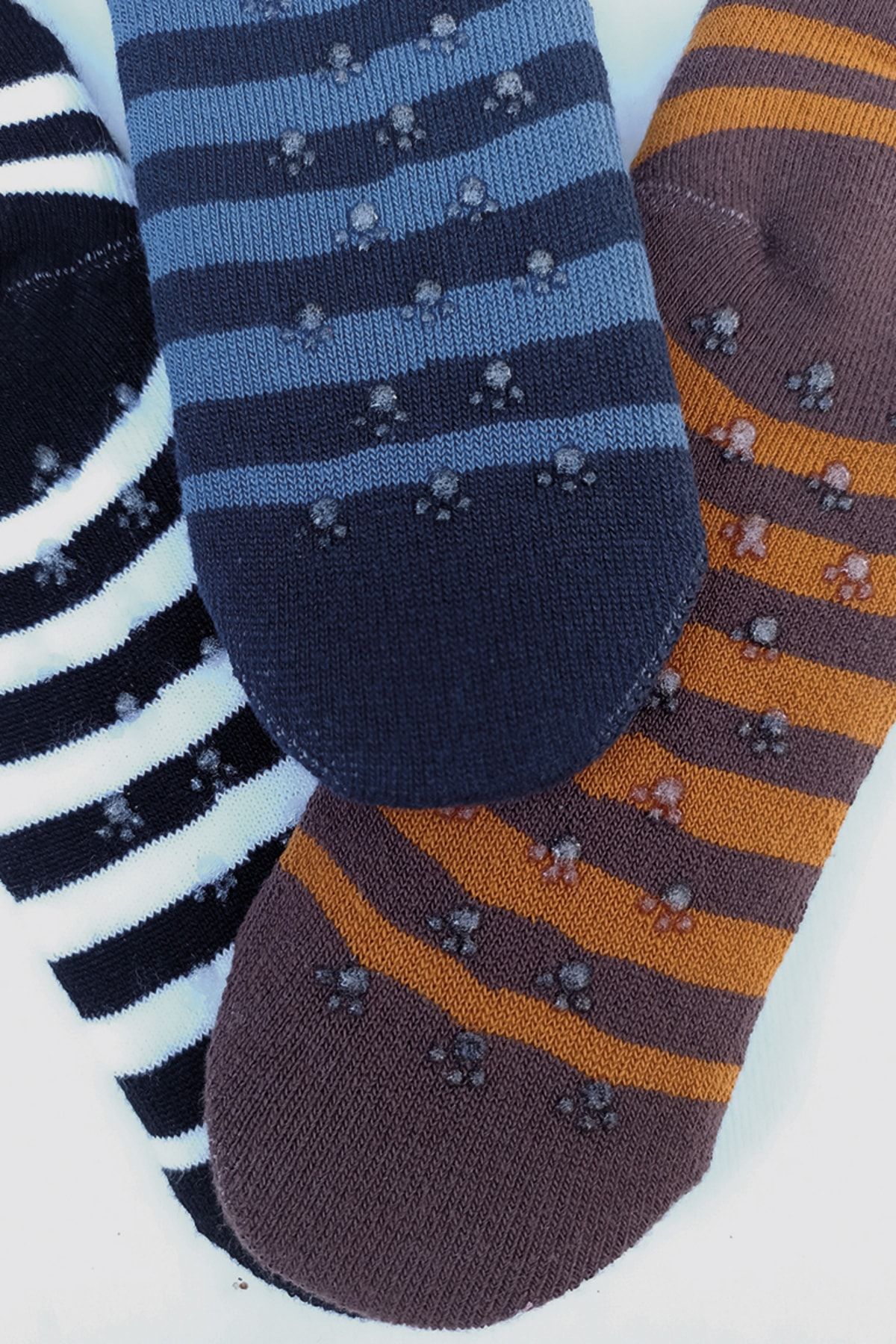 MEM SOCKS-Pack of 3 3D Rakkun Patterned Anti-Slip Children's Towel Socks 3