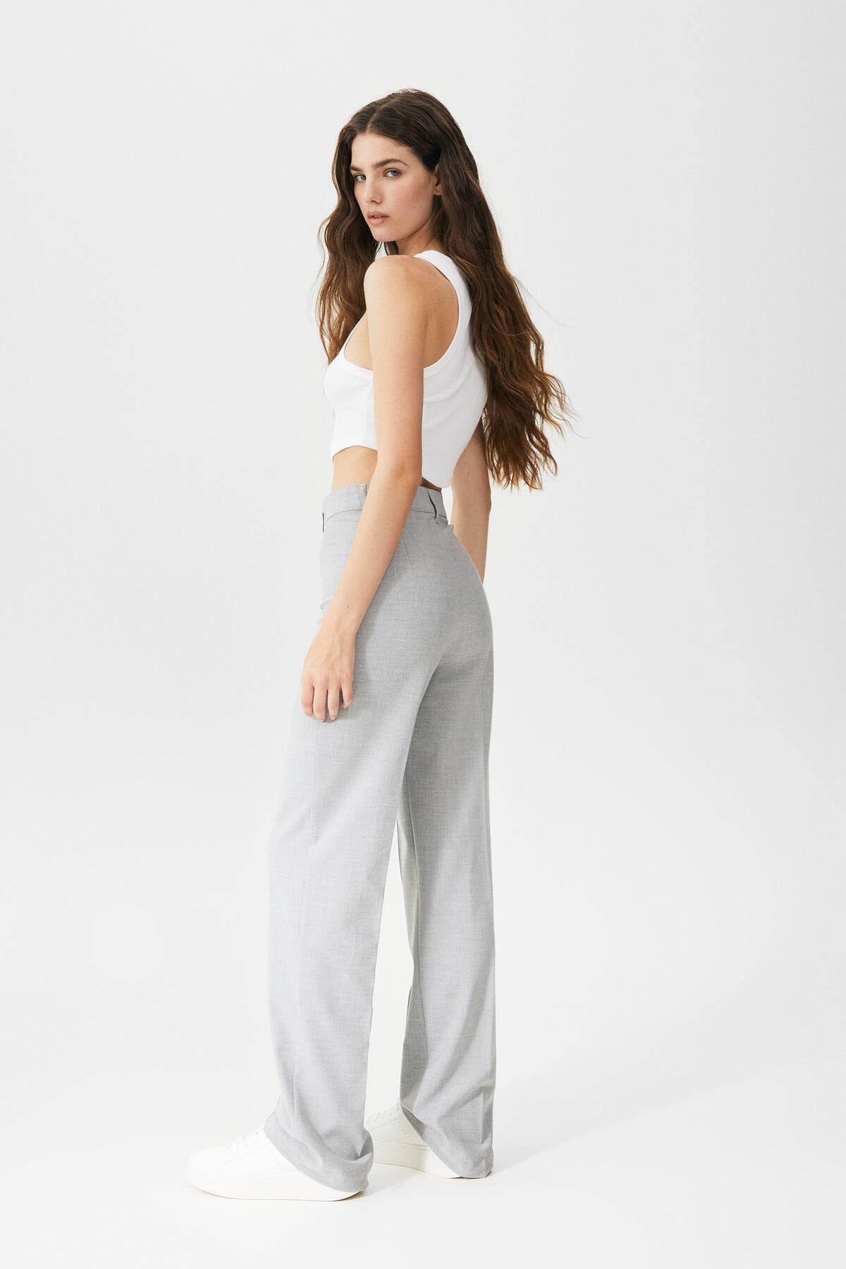 شلوار زنانه پارچه ای پول اند بیر Pull & Bear (برند اسپانیا)