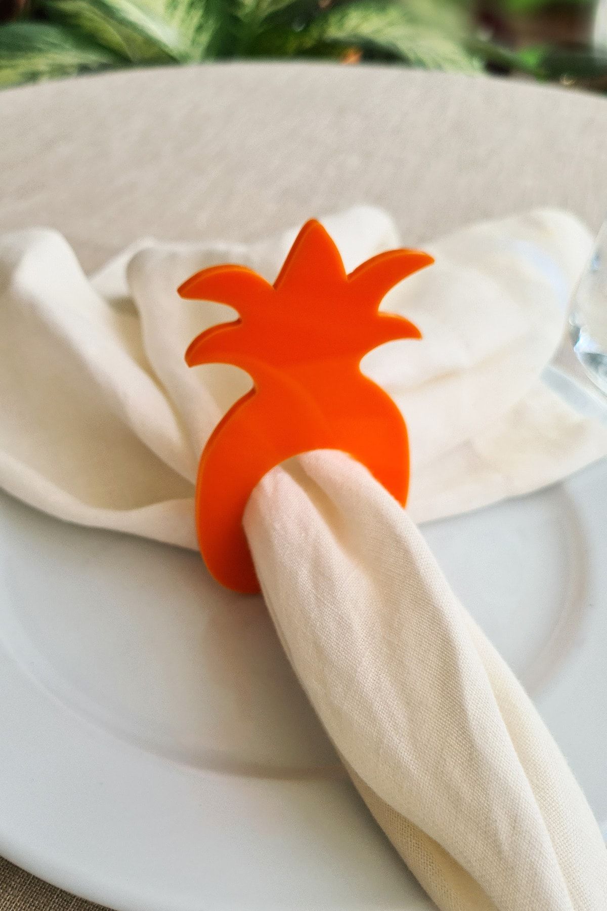 Orange napkin outlet rings