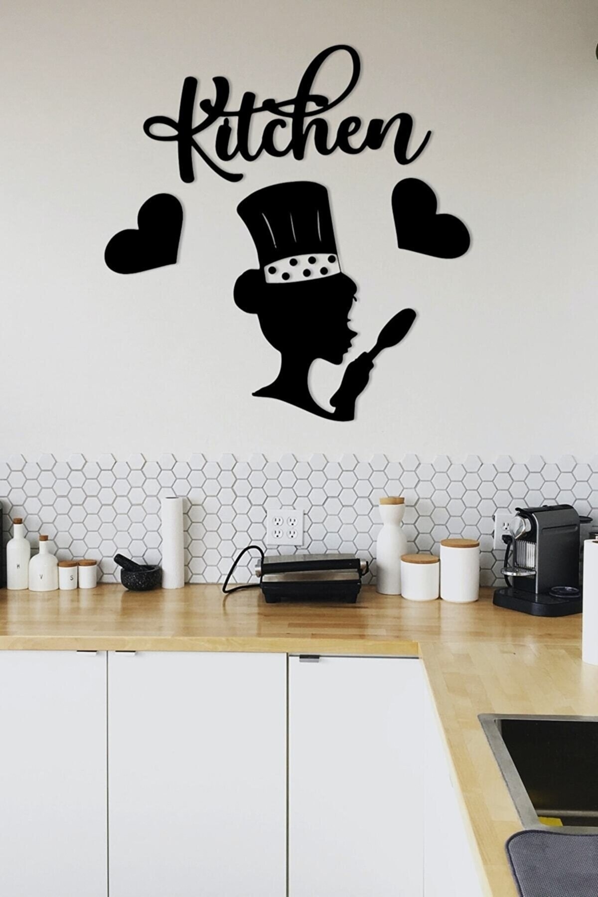 Laser Cut Cook Woman Wall Decor Kitchen