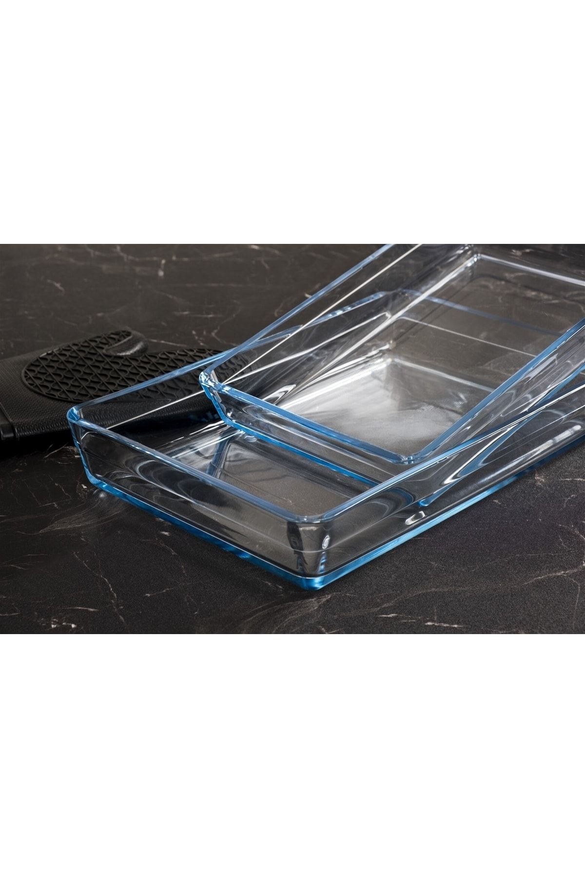BRART-Borcam Set of 2 Simple Premium Rectangular Oven Trays 1