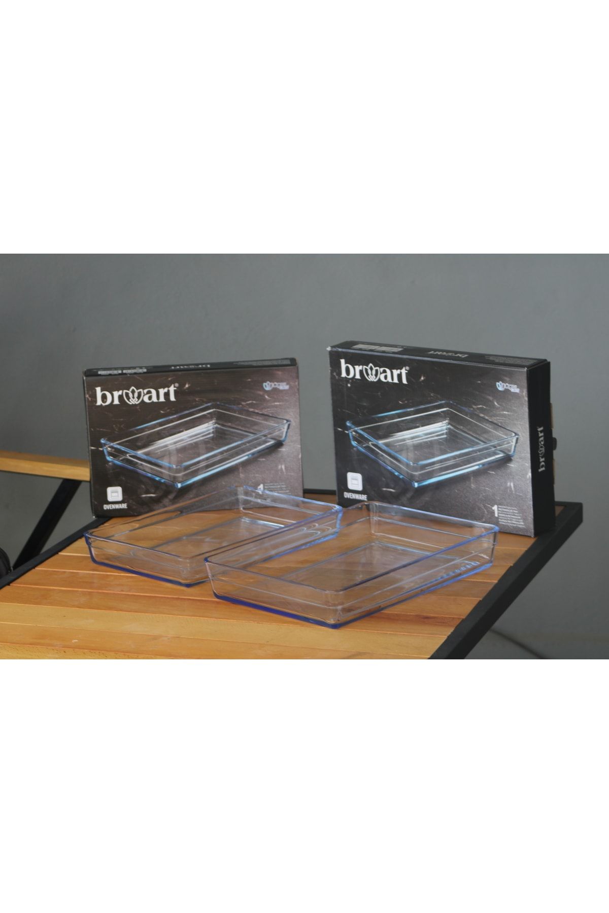 BRART-Borcam Set of 2 Simple Premium Rectangular Oven Trays 7