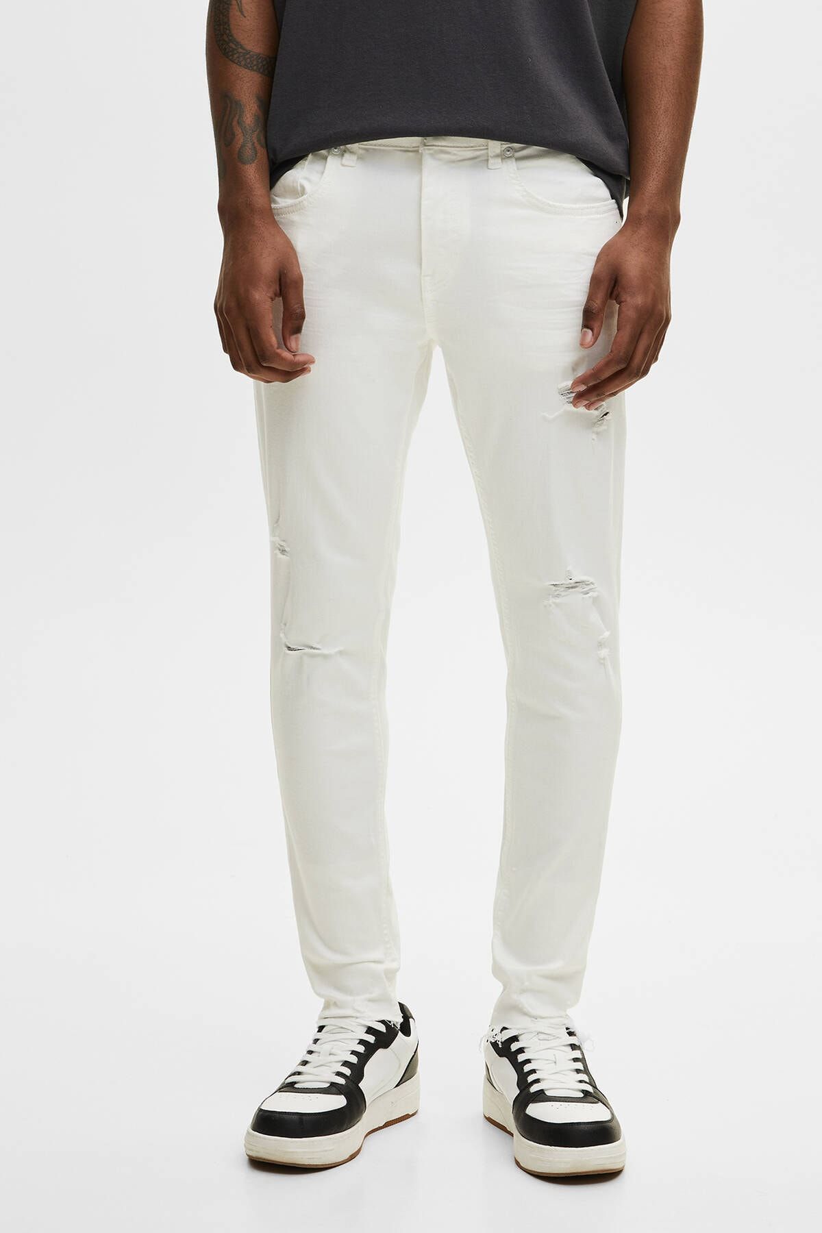 Distressed Skinny Fit Pantolon