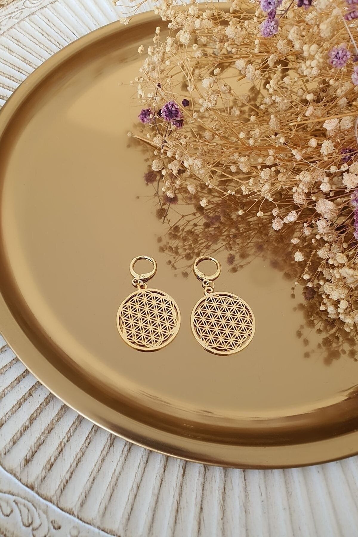 Flower of life earrings hot sale
