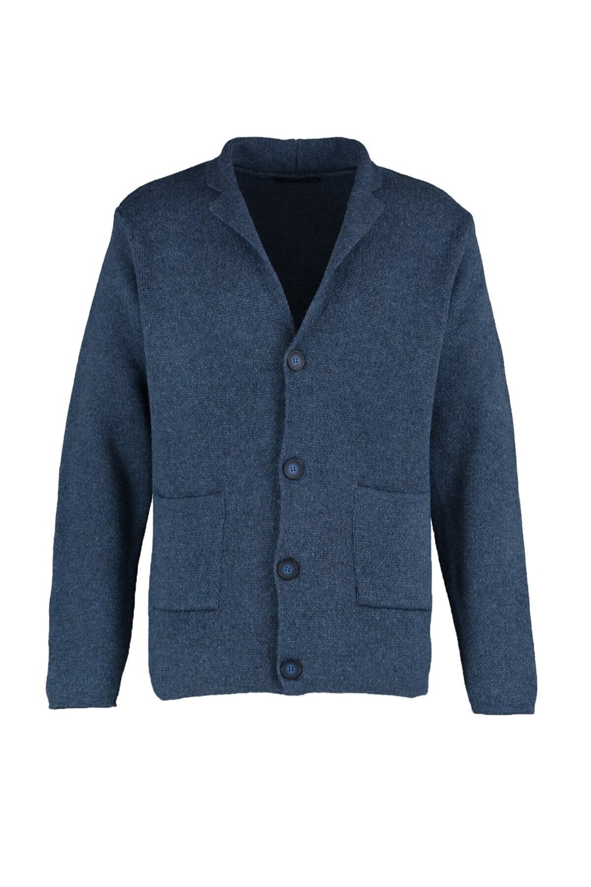 Trendyol Collection Cardigan Dark blue Regular fit Trendyol