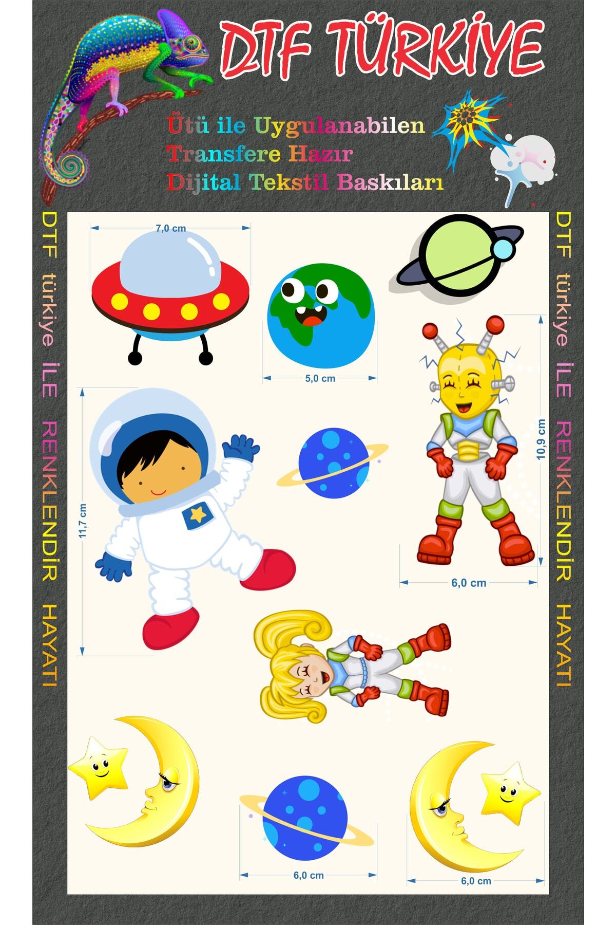 DTF BASKI -gezegenler-uzay-ütü Ile Baskı-transfer Baskı-baskı