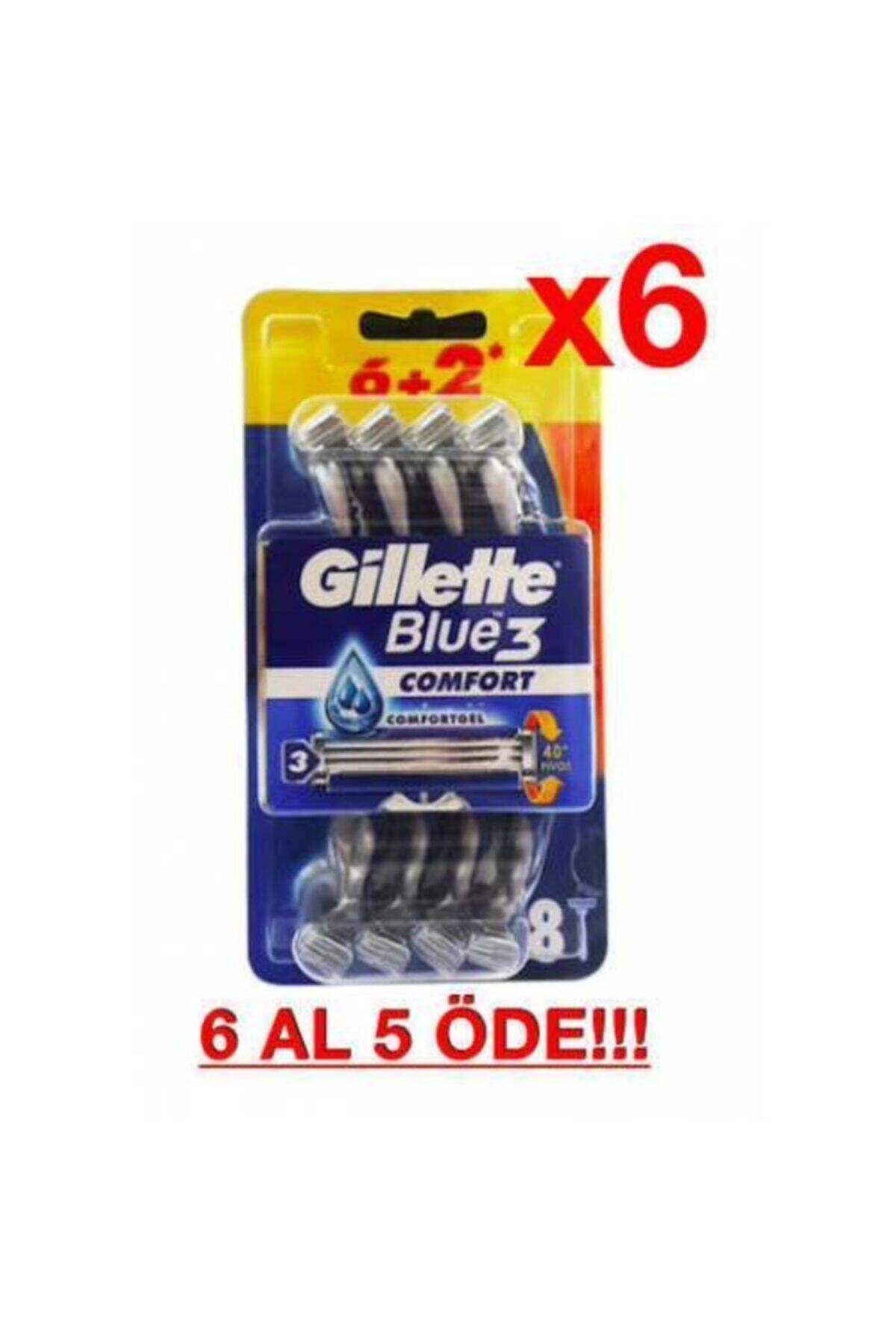 Gillette Blue3 Comfort Tıraş Bıçağı 6 X 8'li 48 Adet