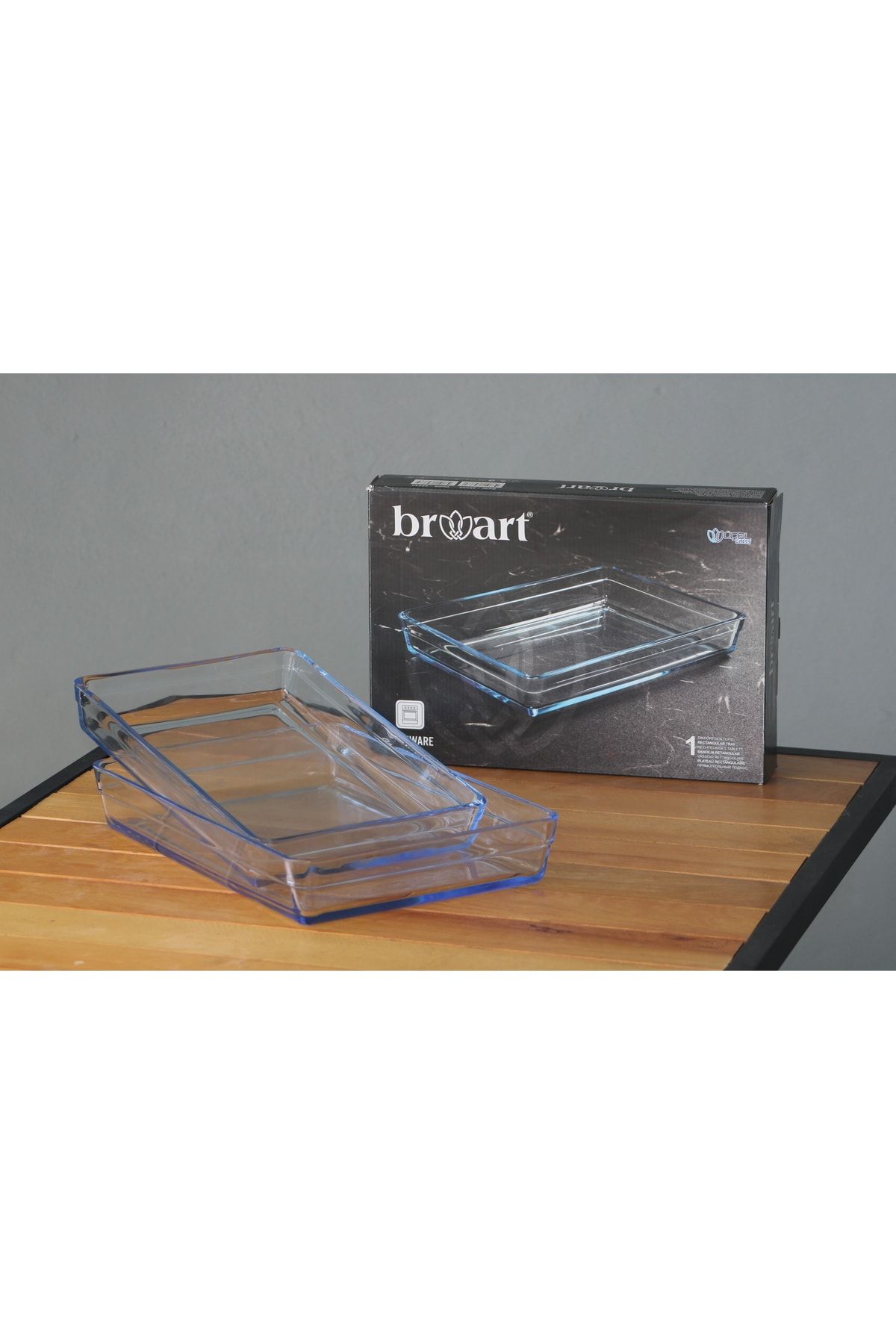 BRART-Borcam Set of 2 Simple Premium Rectangular Oven Trays 4