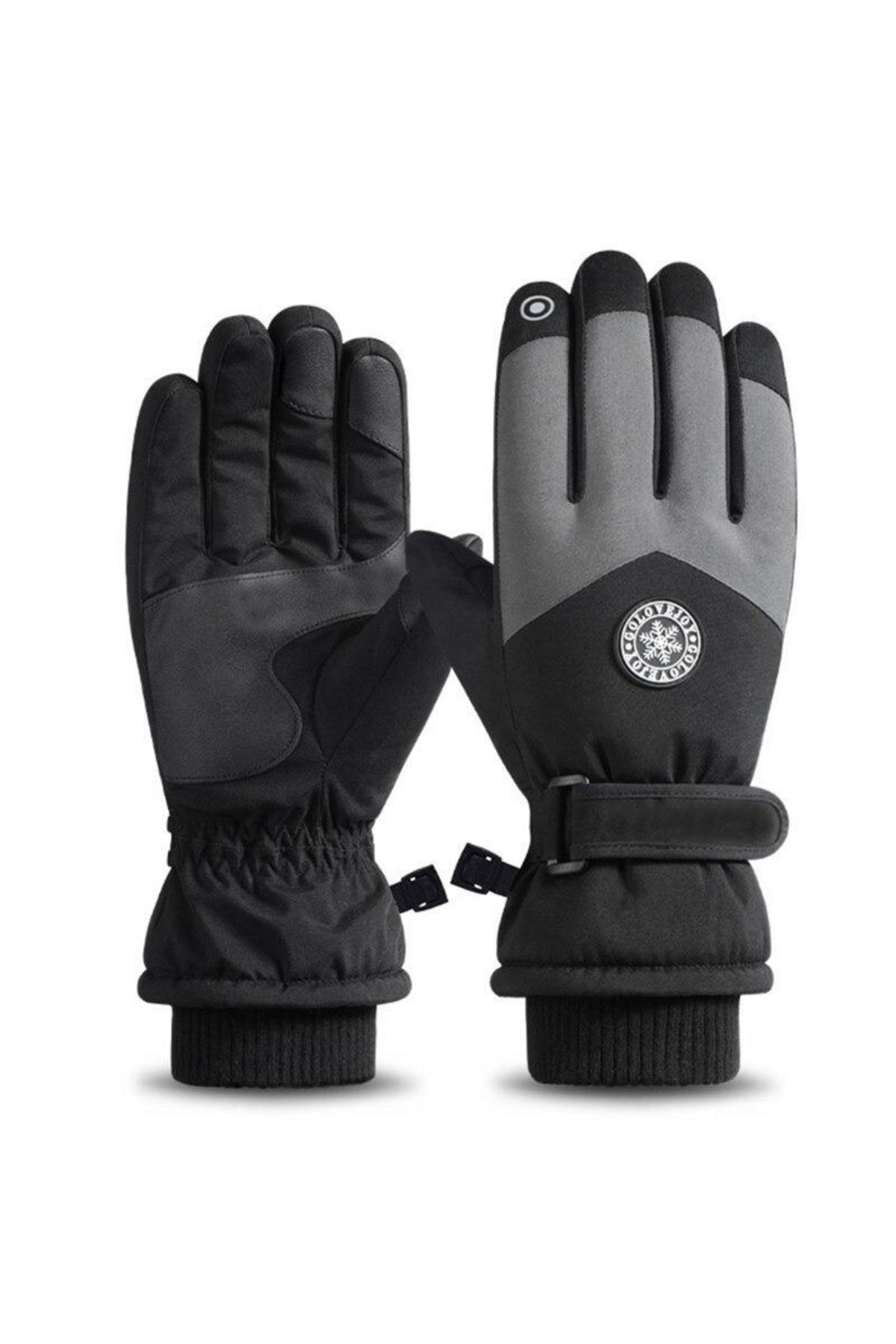 Zigver Golovejoy Ultralight Su Geçirmez Erkek Dokunmatik Kayak & Snowboard Eldiveni Siyah