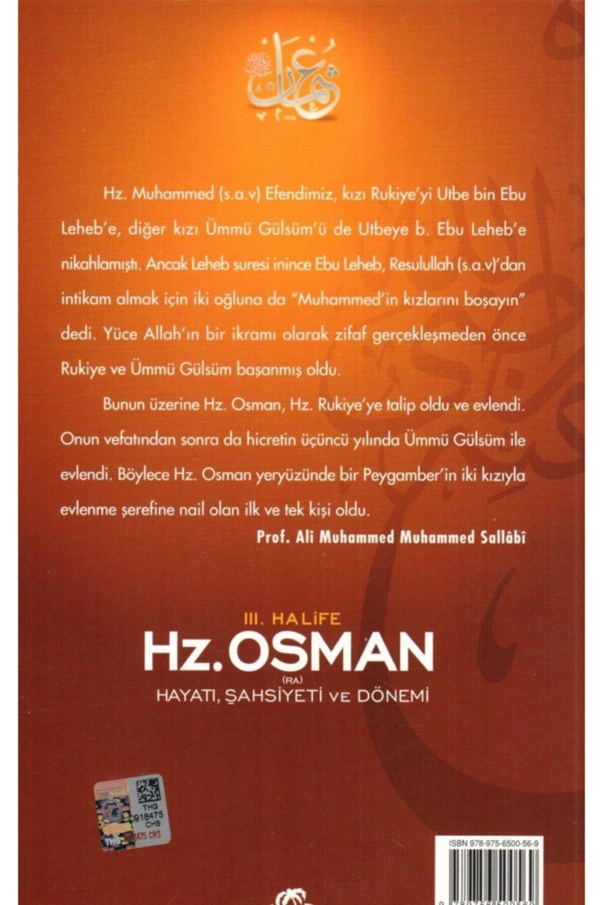Ravza Yayınları Hz. Osman, Ali Muhammed Sallabi, Karton Kapak, Ravza