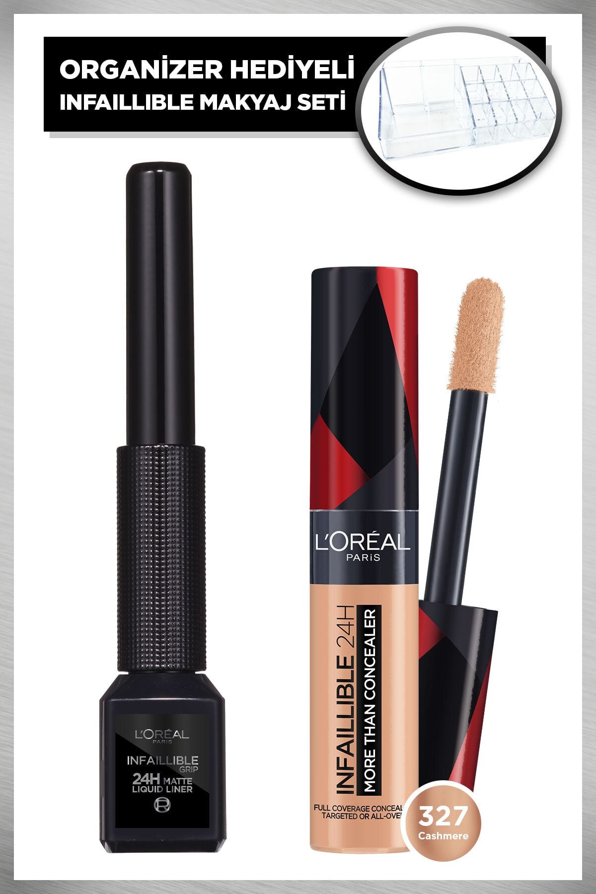 Mat Eyeliner Matte Signature Eyeliner 01 Ink & Kapatıcı 327 Cashmere + Organizer 301752281
