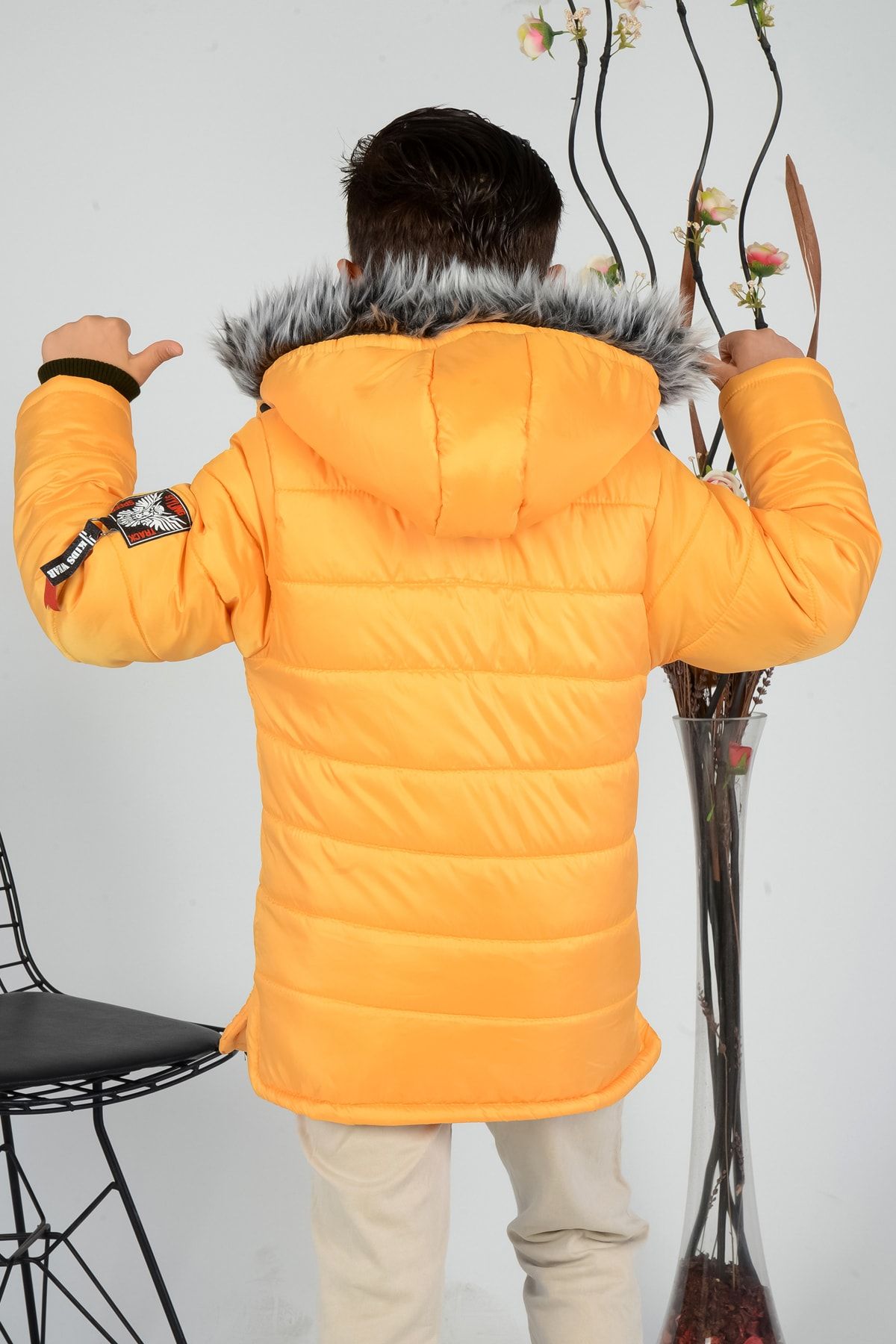 LUGMO-Boy's Jacket Coat Verona Furry Yellow 5