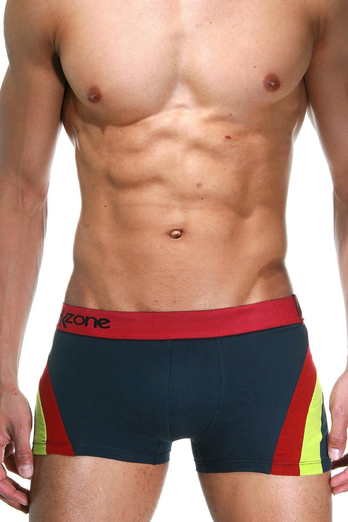 darkzone-Anthracite Boxers with Yellow Red Side Stripes 1