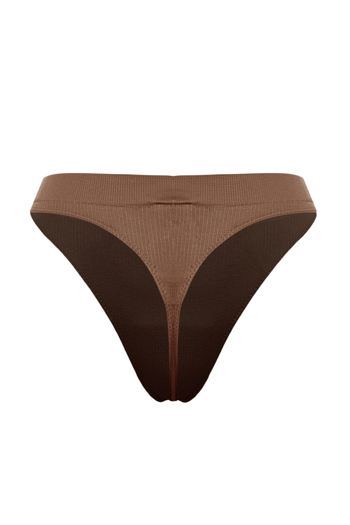 Trendyol Collection-Braun-Nude 2er-Pack nahtlose/nahtlose Tanga-Strickhöschen THMAW23KU00139 18