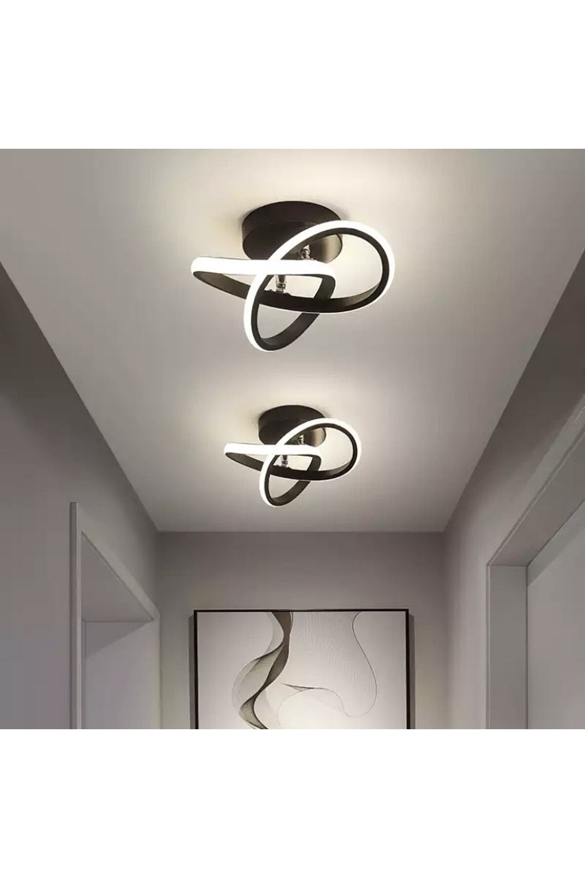Modern Plafonyer Ceiling Led Chandelier Dark Coffee 2 Pieces Set Price Led Chandelier