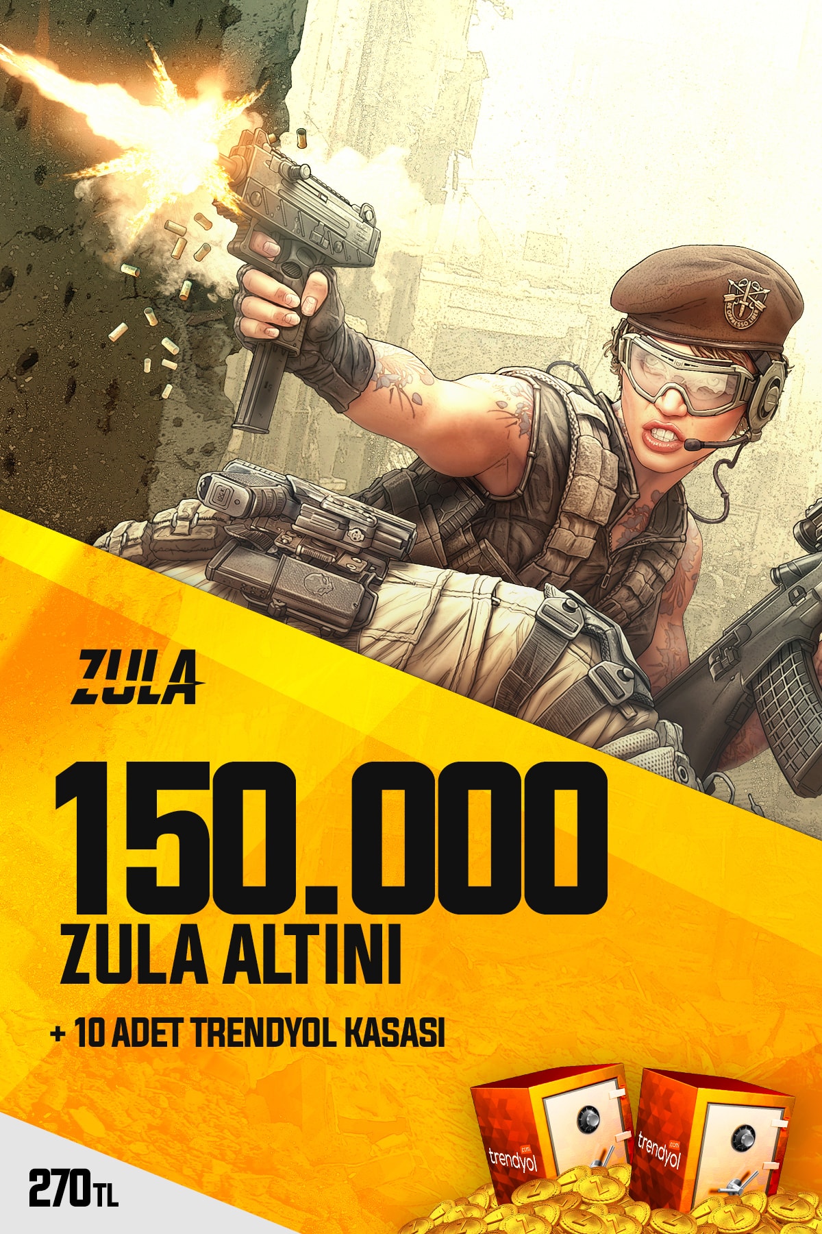 Lokum Games 150.000 Zula Altın + 10 Adet Trendyol Kasası