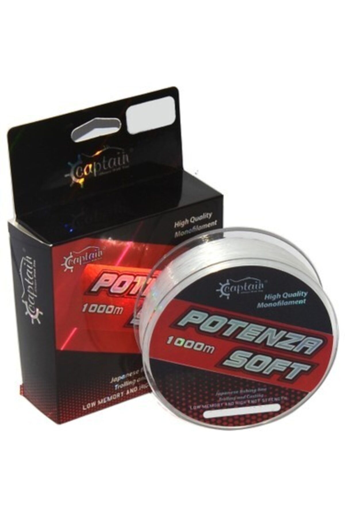 ست چوب ماهیگیری سفید SOFT 1000 MT سیم پیچ 0.35 میلی متر CAPTAIN