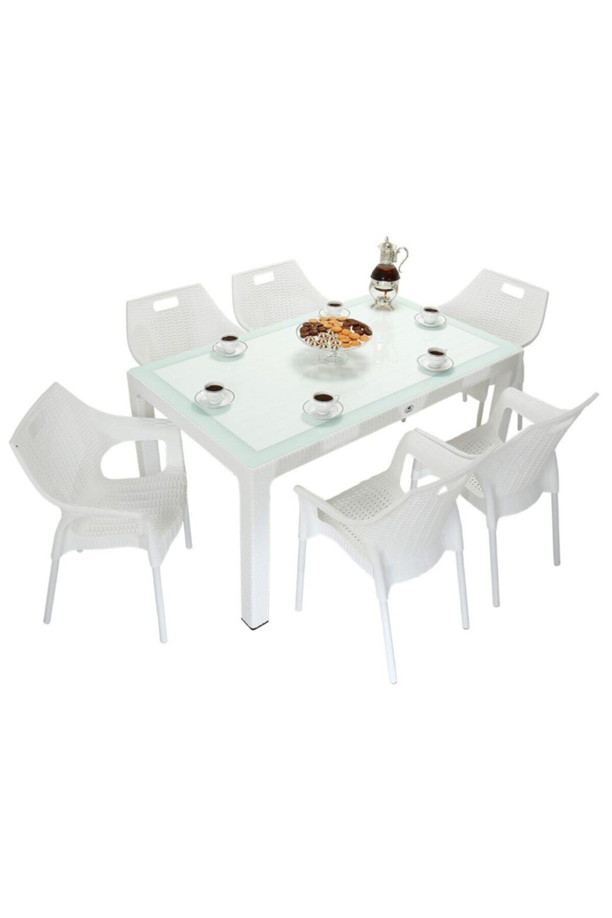 mandella elit rattan 90x150 star koltuk camli masa takimi fiyati yorumlari trendyol
