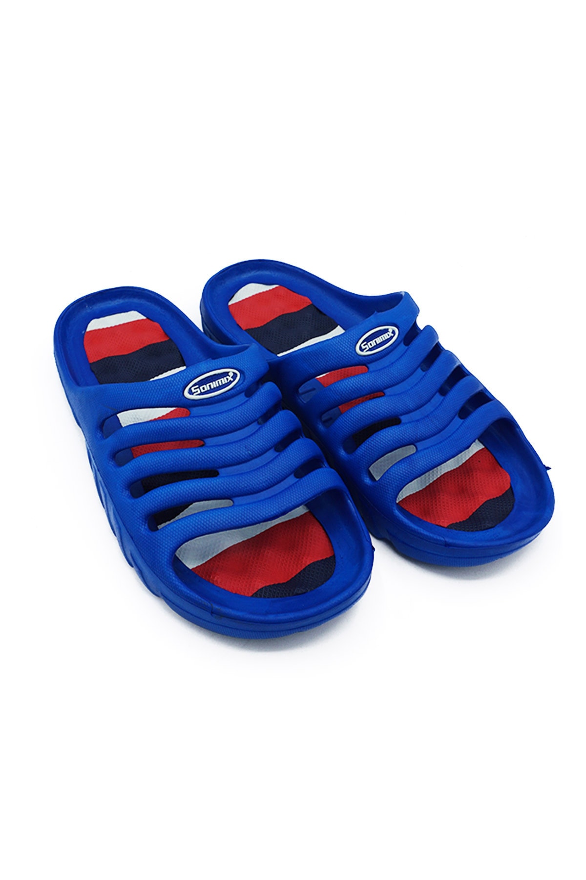 Men's Massage Based Slippers Bathroom-Balcony-Beach Slippers Blue