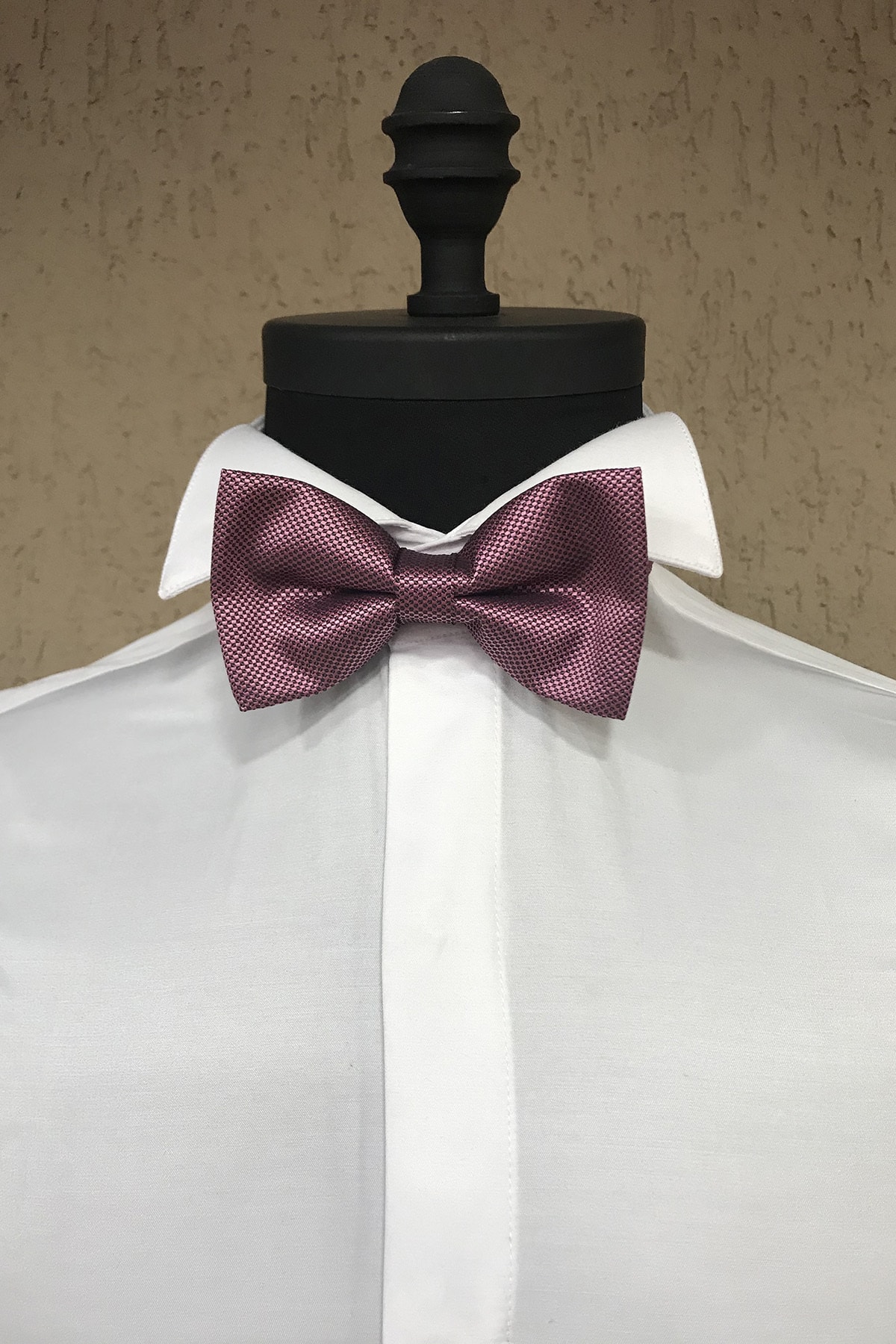 Quesste Accessory Erkek Gül Kurusu Armürlü Papyon Kutulu