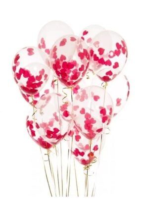 Sevgililer Günü 50'li Şeffaf Balon Ve 1 Kutu 365'li Kalp Aşk Sözü 0502520hgh045üşeffaf balon