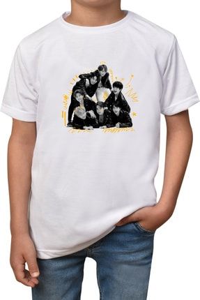 Bts Unisex Çocuk Beyaz T-shirt-bts-t-13 bts-yetiskin-13