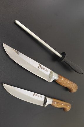 Bıçak Seti 2'li Et Bıçağı Salata Bıçağı Pratik Bıçak Set Ultra Keskin Bileme Masatlı GTR-2505
