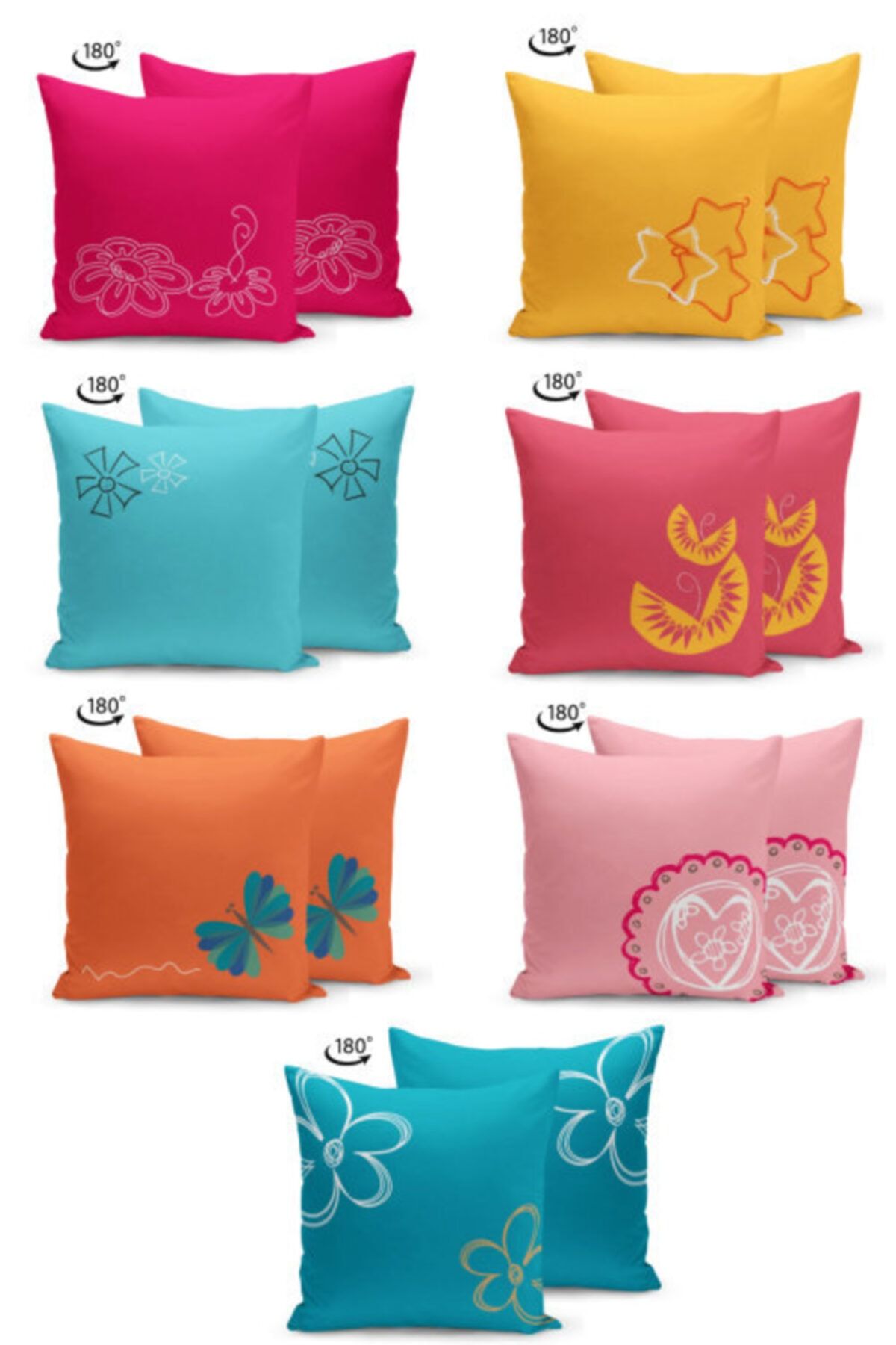 Kate Louise 7 Parça Kırlent Kılıf Seti - Ktl20-set7-69 PN7095